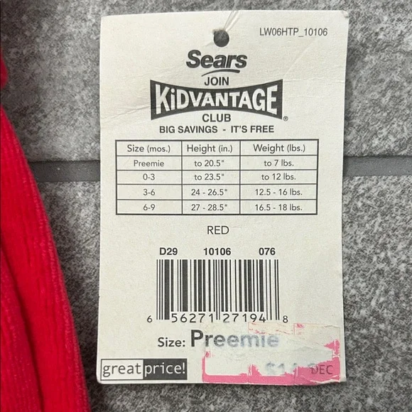 Little Wonders Red and Green Christmas Baby 3 Piece Outfit. Preemie - Picture 6 of 6